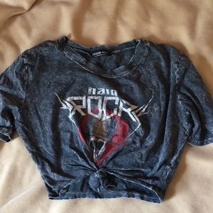 Hard rock crop top